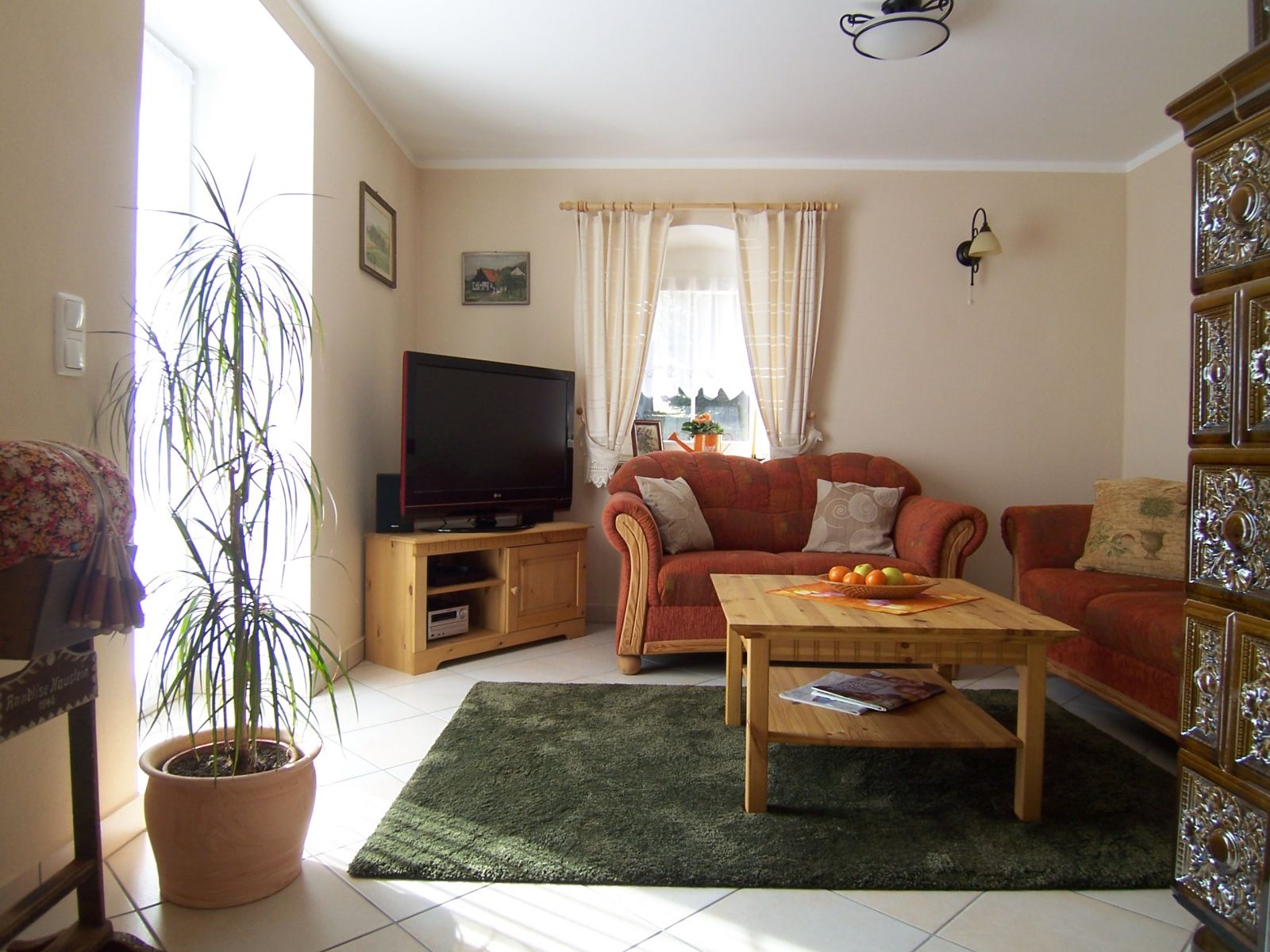 Wohnzimmer Ferienhaus Bergelt im Erzgebirge