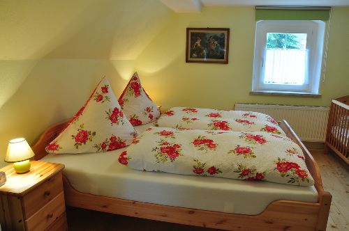 Ferienhaus Bergelt im Erzgebirge Schlafzimmer